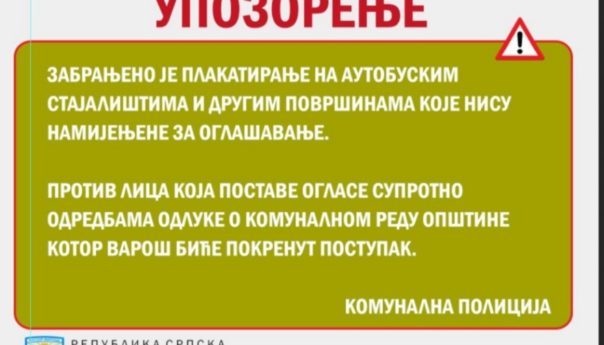 Забрана плакатирања на аутобуским стајалиштима