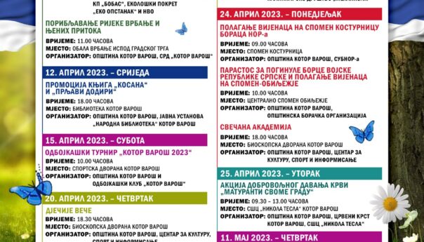 Утврђен календар манифестација за Дан општине Котор Варош